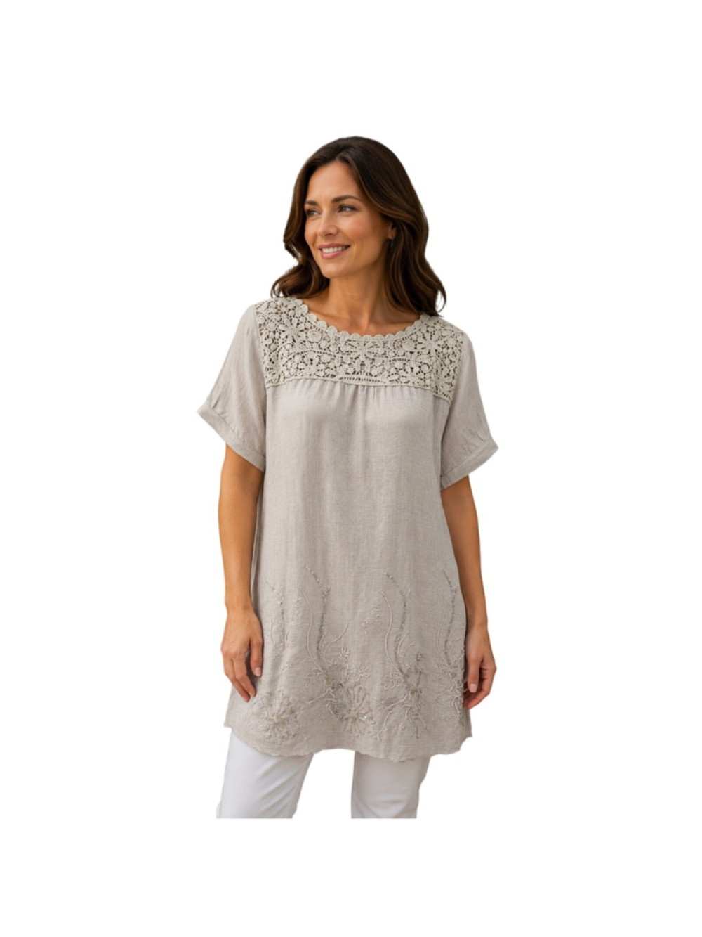 NWT sz Small grey sequin glam grunge tunic mixed media lightweight career new